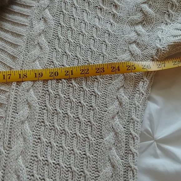 ➡️ ZARA OVERSIZED CABLE KNIT faux fur collared Sweater - Picture 10 of 11